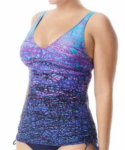 TYR Arctic V-Neck Women's Tankini: Purple Swimwear