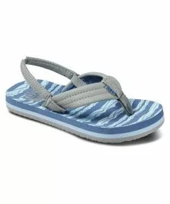 Kid's New Arrivals Reef AHI Toddler Flipflops-Blue Grey