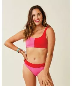 Carve Stinson Bottom: Fuchsia Swimwear