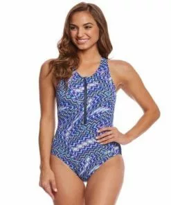 Dolfin Swimwear Dolifin Aquashape Kaleido Zip Front One Piece