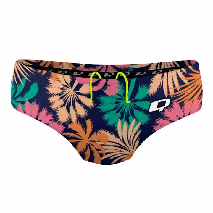 Q Swimwear Blue Palm Brief 3 Q Swimwear Blue Palm Brief