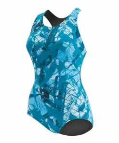 Swimwear Dolfin Aquashape Conservative Lap Suit Mariposa Print