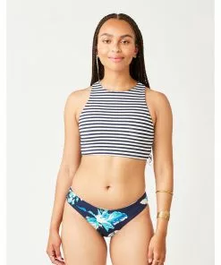 Carve Sanitas Reversible Bottom: Stargazer/Navy Stripe Swimwear