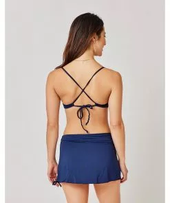 Carve Hoku Swim Skirt: Navy Swimwear
