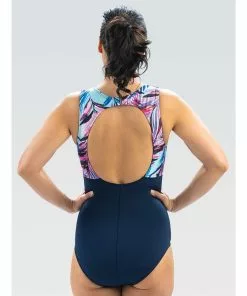 Dolfin Aquashape Wysteria High Neck Clasp Back One Piece Swimsuit Aquatic Fitness