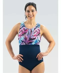 Dolfin Aquashape Wysteria High Neck Clasp Back One Piece Swimsuit Aquatic Fitness