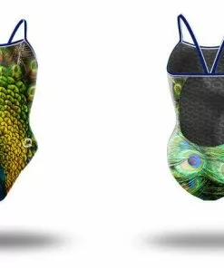 Q Swimwear Peacock Sunback Tank