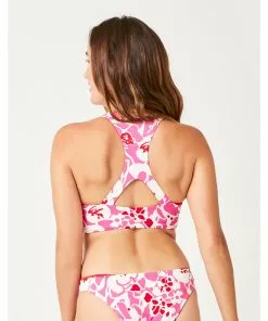 Carve Sanitas Reversible Top: Orchard/Hot Red Swimwear