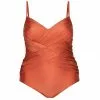 Swimwear Capriosca Rust Criss Cross One Piece