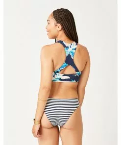 Carve Sanitas Reversible Bottom: Stargazer/Navy Stripe Swimwear