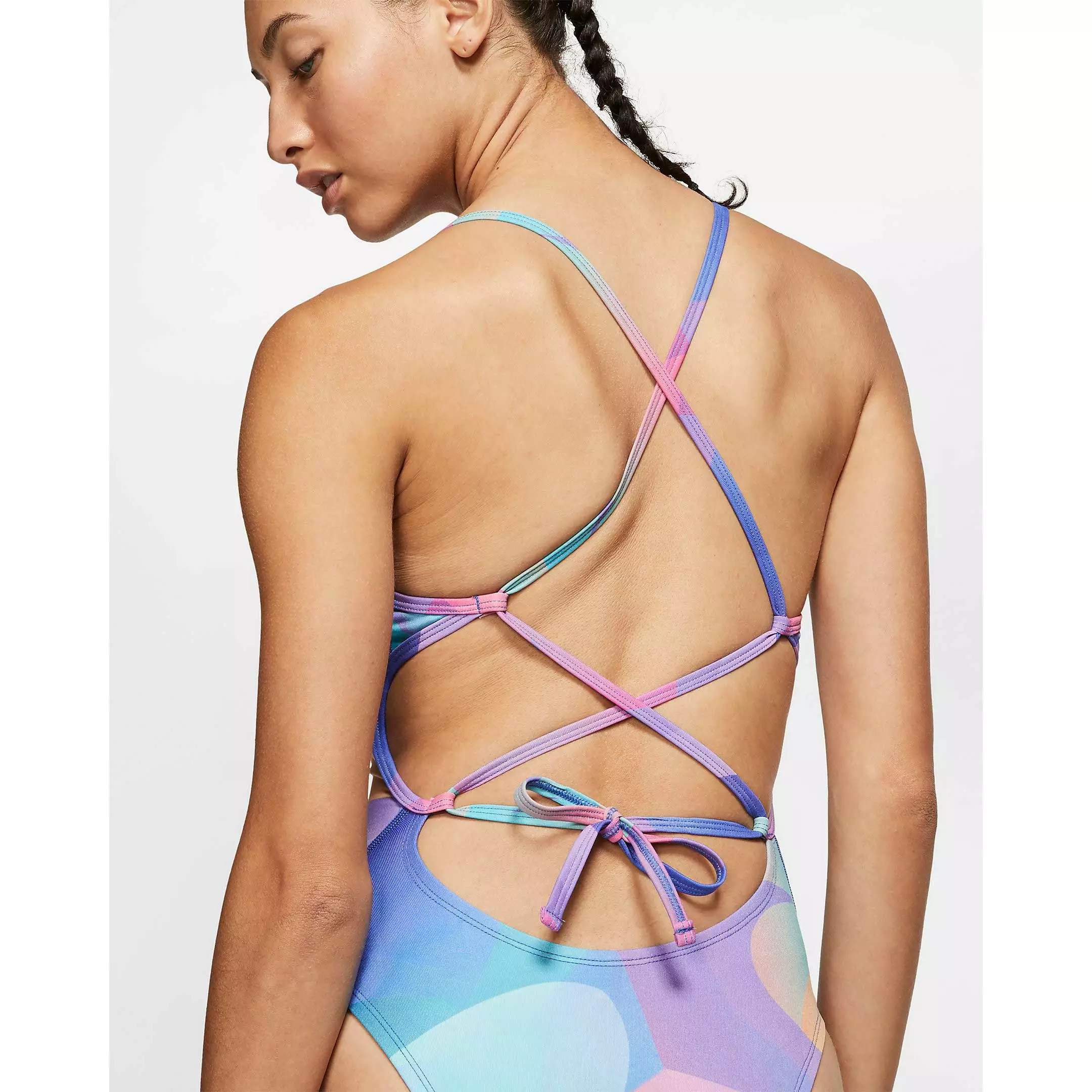 Swimwear Nike Spectrum Lace Up Tie Back One Piece 4 Swimwear Nike Spectrum Lace Up Tie Back One Piece