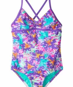 Speedo Girls' Jungle Floral One-Piece