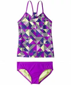 Nike Girls Optic Pop Tankini 2-PC Set 8 Nike Girls Optic Pop Tankini 2-PC Set