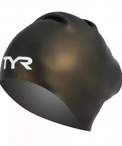 Swim Caps TYR Long Hair Wrinkle Free Silicone Cap