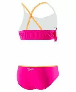 Speedo Girls Jungle Floral Ruffle Pink 2-PC Kid's New Arrivals