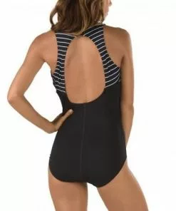 Speedo Printed High Neck One Piece