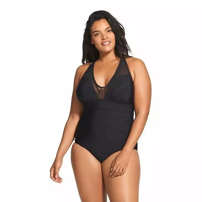 Speedo Mesh V-Neck One Piece 3 Speedo Mesh V-Neck One Piece