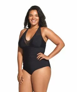 Speedo Mesh V-Neck One Piece 9 Speedo Mesh V-Neck One Piece