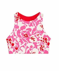 Carve Sanitas Reversible Top: Orchard/Hot Red Swimwear