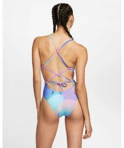 Swimwear Nike Spectrum Lace Up Tie Back One Piece 12 Swimwear Nike Spectrum Lace Up Tie Back One Piece