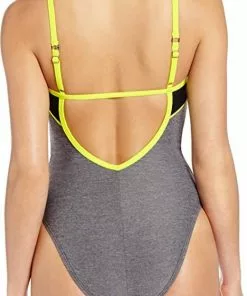 Speedo Heathered Clip Back One Piece Swimwear