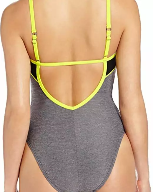 Speedo Heathered Clip Back One Piece Swimwear 4 Speedo Heathered Clip Back One Piece Swimwear