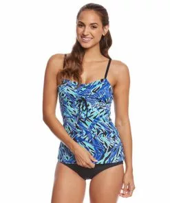 Swimwear Dolfin Aquashape St Lucia Tie Front Tankini Top