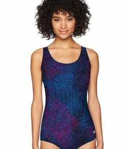 Speedo Print Contour Back One Piece