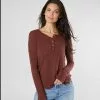 Billabong Any Day Knit Henley LS Top