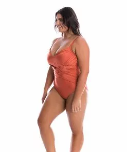 Swimwear Capriosca Rust Criss Cross One Piece 10 Swimwear Capriosca Rust Criss Cross One Piece