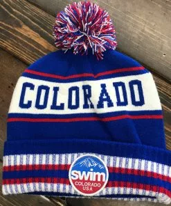 MI Sports Swim Colorado Pom Pom Beanie