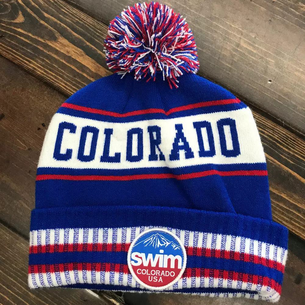 MI Sports Swim Colorado Pom Pom Beanie 4 MI Sports Swim Colorado Pom Pom Beanie
