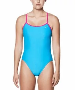 Nike Women's Solid Crossback One Piece Swimsuit