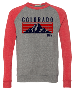 MI Sports Swim Colorado Mountain Logo Crewneck Sweatshirt