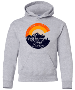 MI Sports Hoodies & Sweatshirts Swim Colorado Mountain C Retro Cotton Hoody
