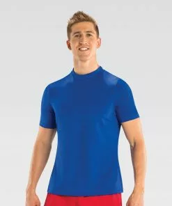 Dolfin Men's Mock Neck Short Sleeve Rash Guard