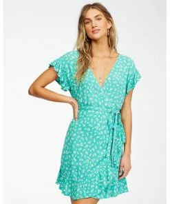 Billabong Wrap And Roll Woven Wrap Dress