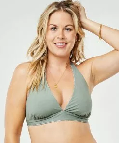 Carve Beth Reversible Top- Moss