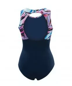 Dolfin Aquashape Wysteria High Neck Clasp Back One Piece Swimsuit Aquatic Fitness