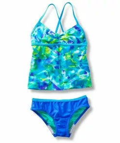 Speedo Girls Tie Dye Sky Tankini Set