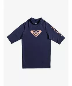 Roxy Girls Whole Hearted Short Sleeve Rashguard