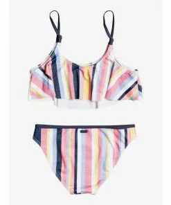 Kid's New Arrivals Roxy Girls 7-16 Lovely Shine Flutter Bikini Set