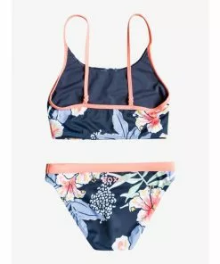 Kid's New Arrivals Roxy Girls 7-16 Summer Good Wave Crop Top Bikini Set