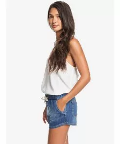 Roxy Go To The Beach Elasticized Denim Shorts Swimwear