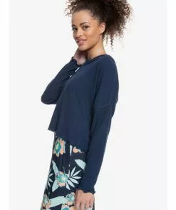 Tops Roxy Cozy Day Long Sleeve Rib Knit Hoodie