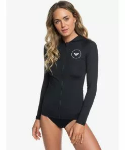 Roxy Essentials Long Sleeve Hooded Zip Rashguard