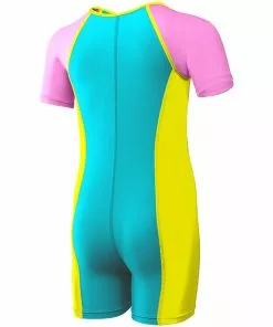 TYR Girls Solid Thermal Suit- Blue/Pink/Yellow Babies & Toddlers