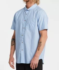 Billabong All Day Short Sleeve Shirt-Light Blue