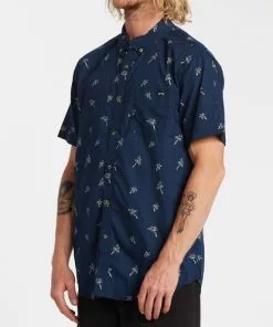 Vissla Billabong Sundays Mini Short Sleeve Shirt Navy Clothing
