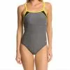 Speedo Heathered Clip Back One Piece Swimwear